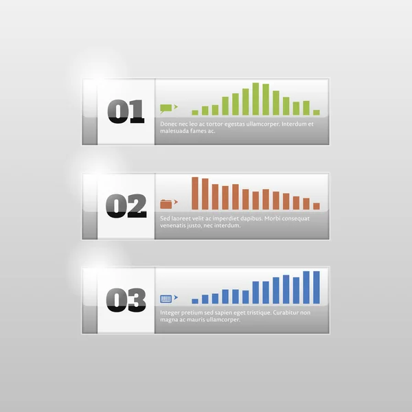 Étapes avec diagramme de données — Image vectorielle