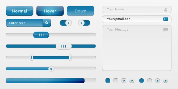 Éléments d'interface utilisateur modernes — Image vectorielle