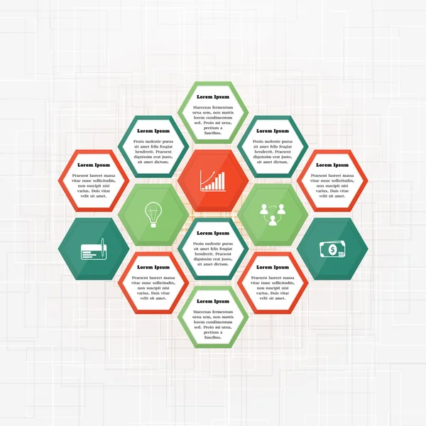 Conceito de Infográficos de Negócios — Vetor de Stock