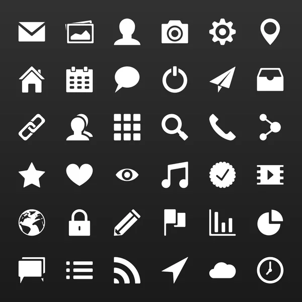 Conjunto de ícones simples —  Vetores de Stock
