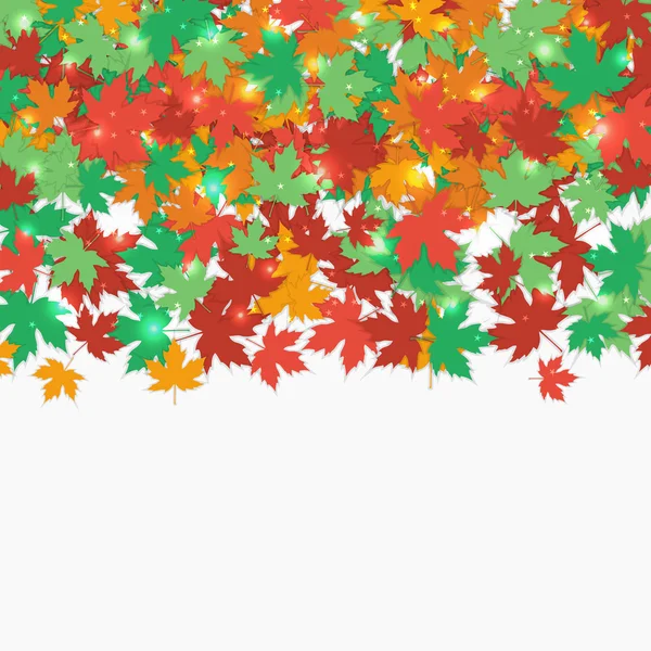 Fallen maple leaves background — Stock Vector