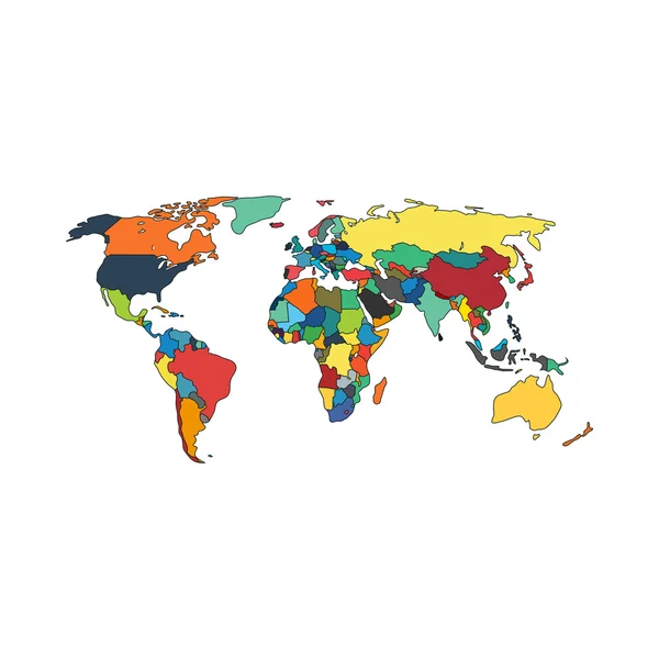 Politische Weltkarte — Stockvektor