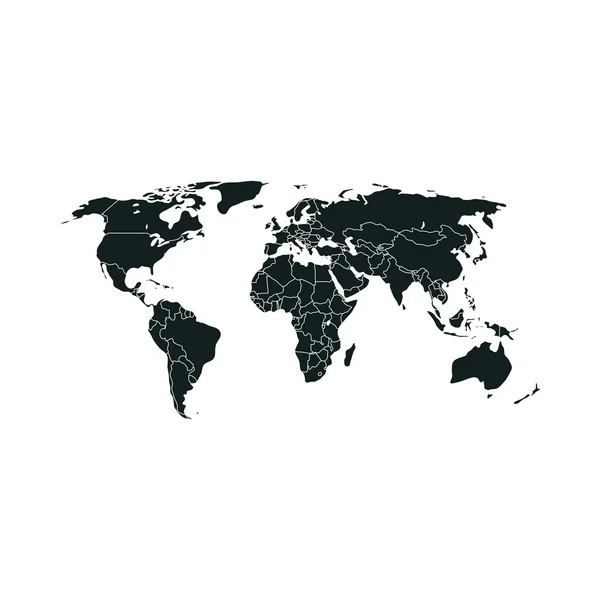 Carte politique du monde — Image vectorielle