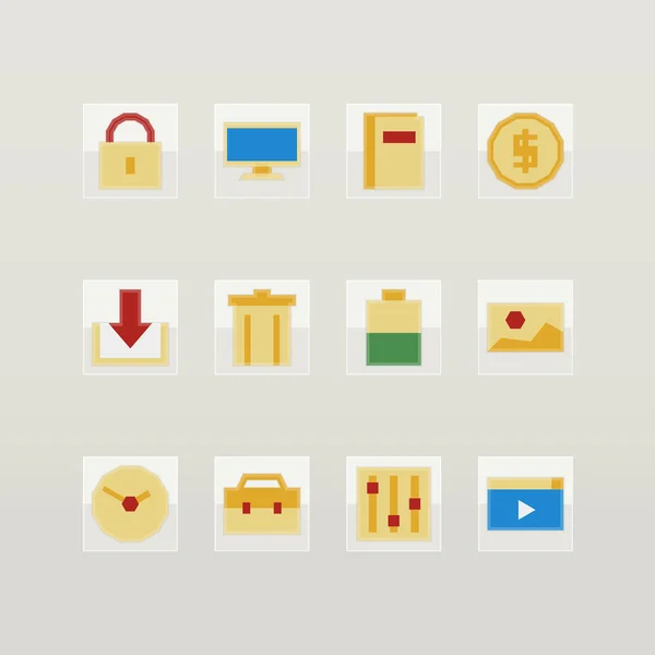 Conjunto de ícones de cor plana —  Vetores de Stock