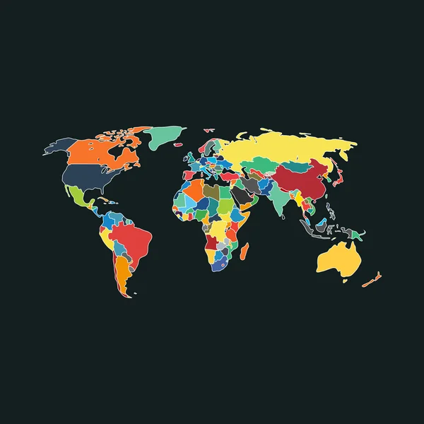 Mapa político do mundo Ilustrações De Stock Royalty-Free