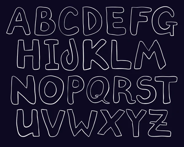 Einfache Alphabet-Schrift — Stockvektor