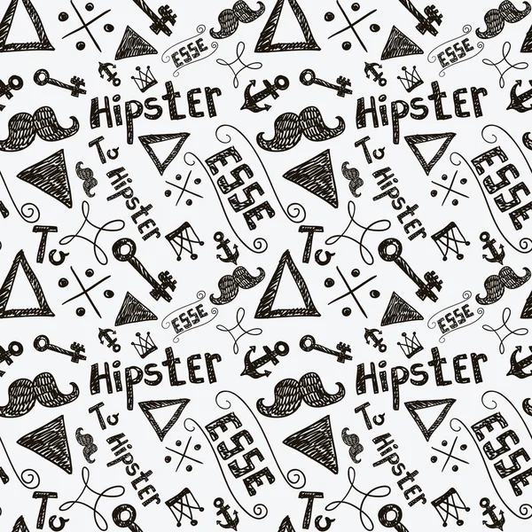 Hipster nahtloser Hintergrund — Stockvektor