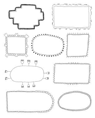 Beyaz çerçeve kümesi