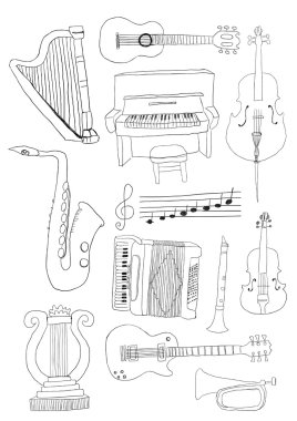 Doodles'ın müzik aletler 