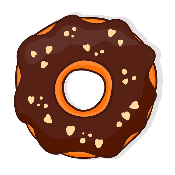 Sweet donut on white — Stock Vector