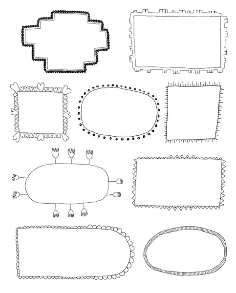 Set of frames on white — Stock Vector