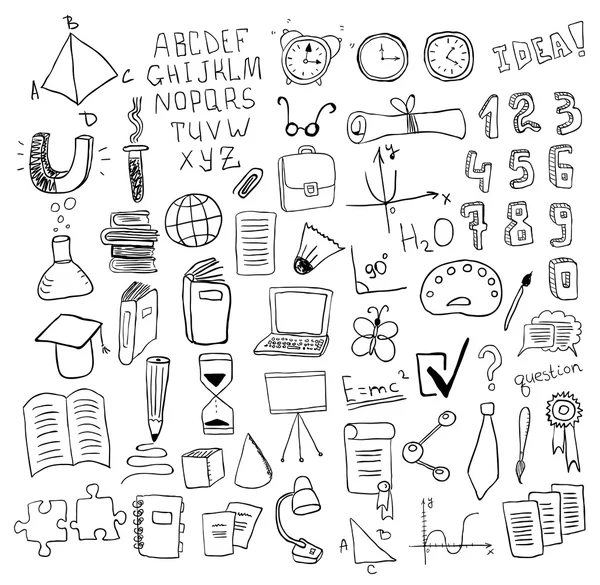 Education objects icons — Stock Vector