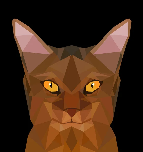 Low poly cat — Stock Vector