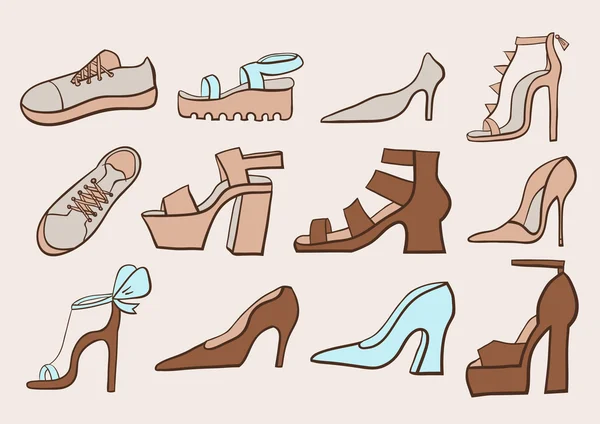 Набір значків взуття — стоковий вектор