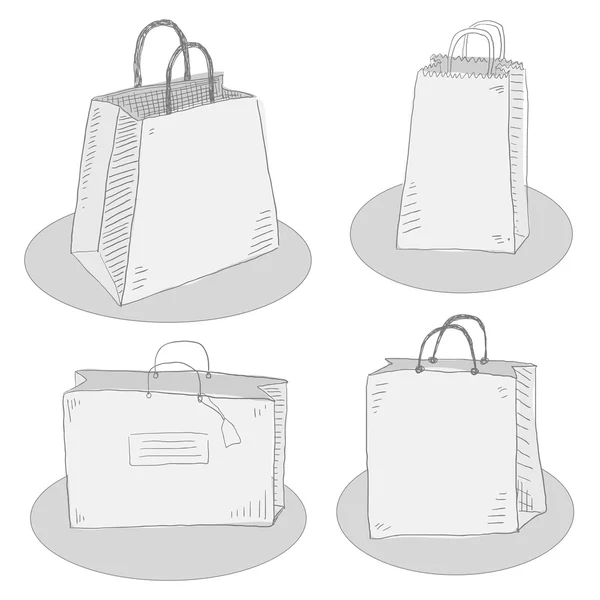 Bolsas de compras iconos — Vector de stock