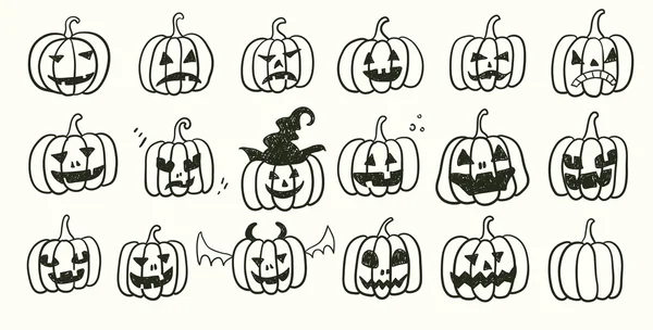 Set de calabazas de Halloween — Archivo Imágenes Vectoriales