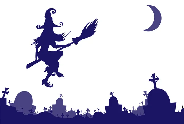 Halloween landscape — Stock Vector