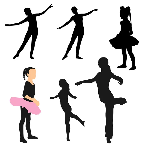 Silhouettes de ballet — Image vectorielle