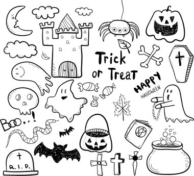 Korkunç semboller arka plan