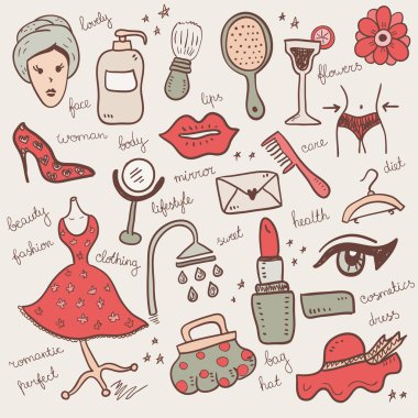 Kadın güzellik nesneleri