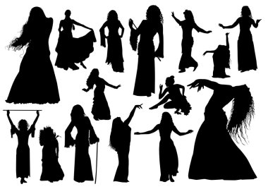 dansçılar silhouettes