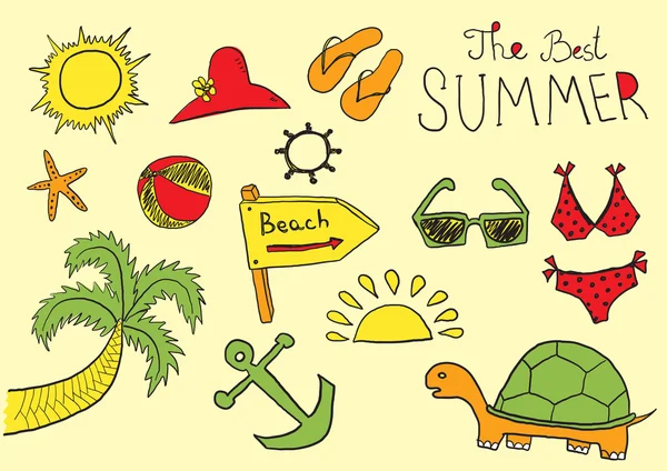 Esquisses d'été — Image vectorielle