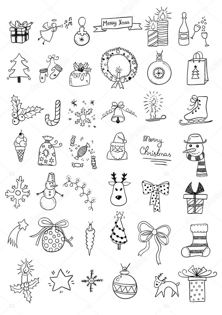 Set of Christmas Doodles
