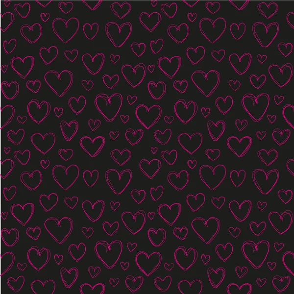 Seamless pattern with hearts — Stock Vector