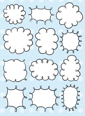 Siyah elle çizilmiş kare