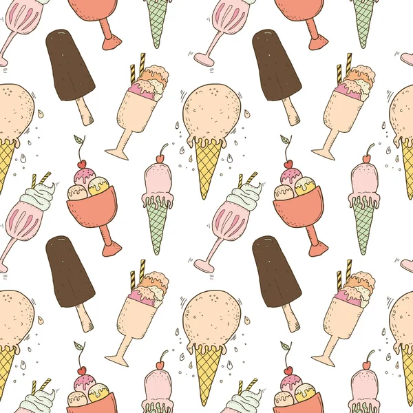 Signos de helado coloridos — Vector de stock