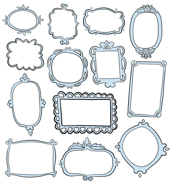 Vintage hand drawn frames — Stock Vector