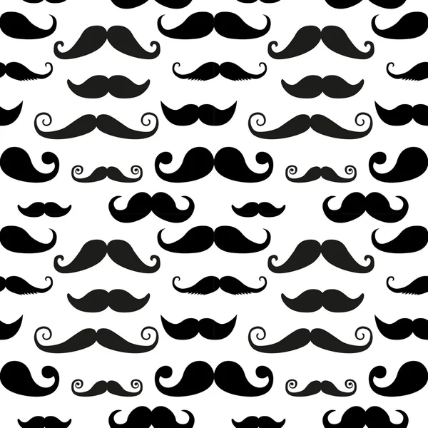 Mustache on white background — Stock Vector