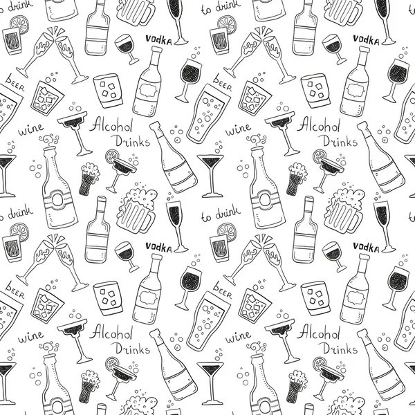 Bottles and glasses silhouettes Royalty Free Stock Illustrations