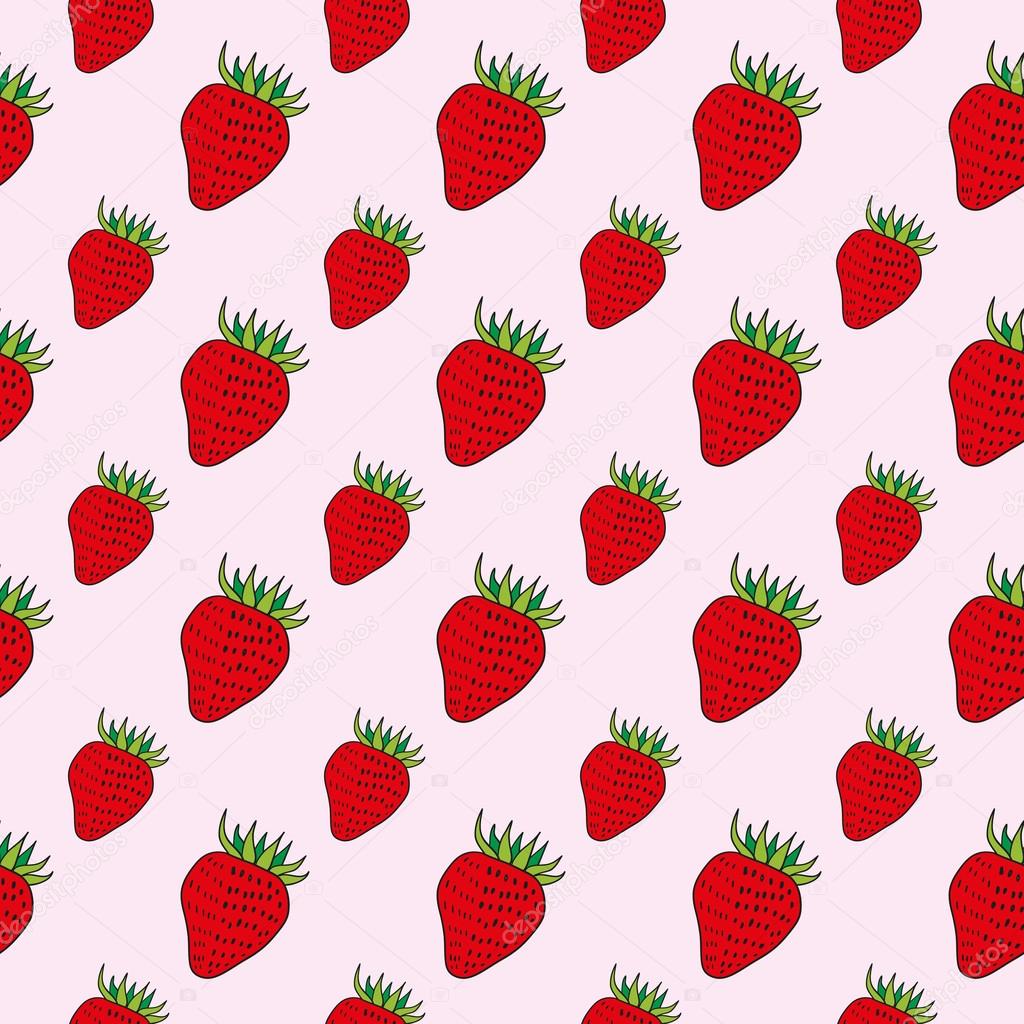 The bright red strawberries