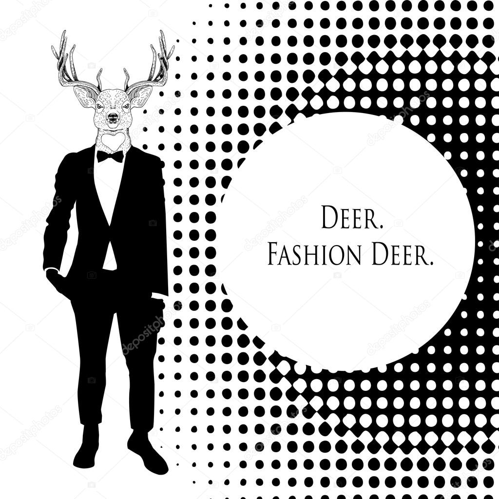 Black fashion deer