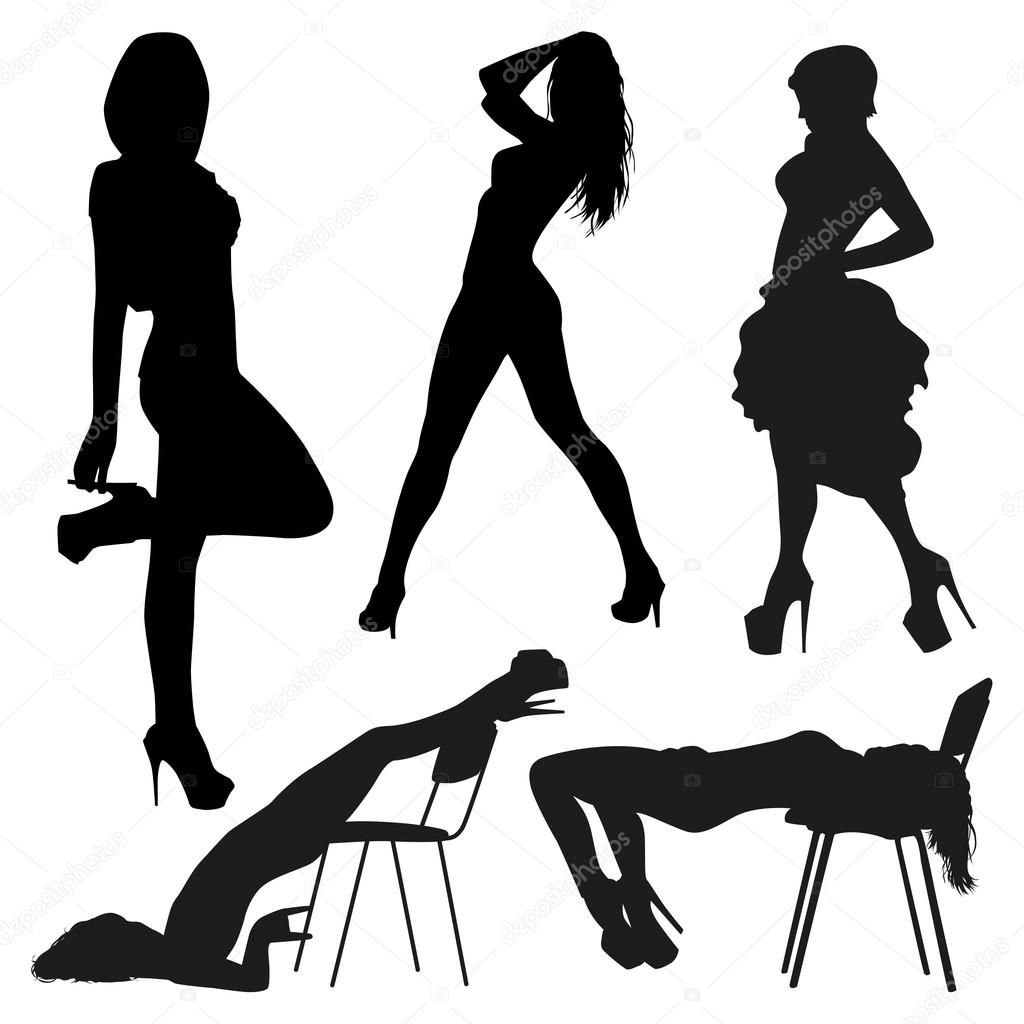 Silhouettes of the sexy girls