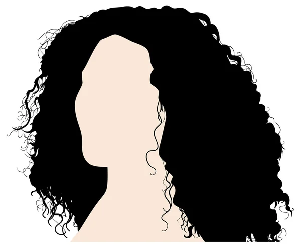 Vrouw hoofd silhouet — Stockvector