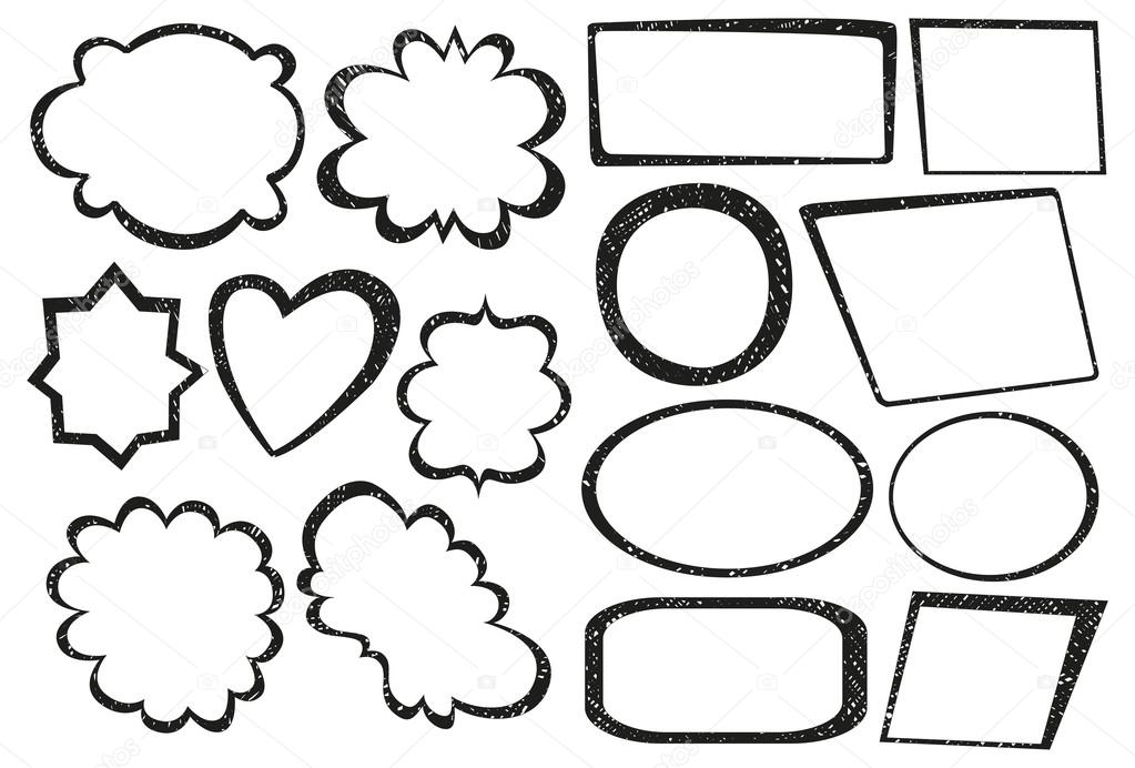 Hand drawn frames — Stock Vector © orfeev #85430082