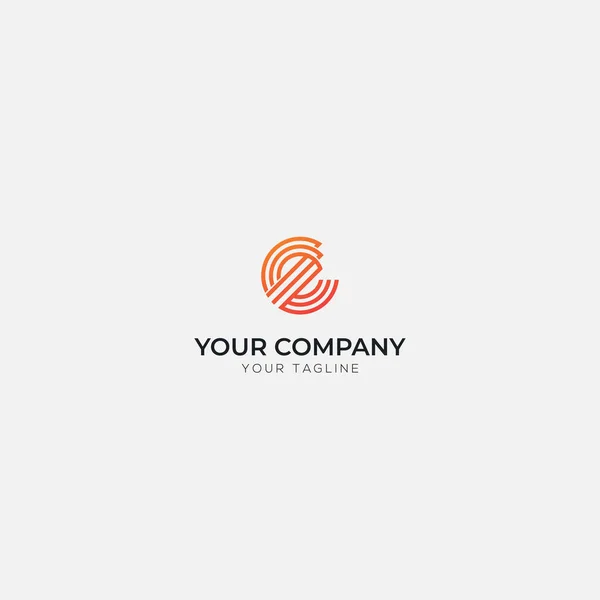 Lijn Art Letter Markt Commercie Logo — Stockvector