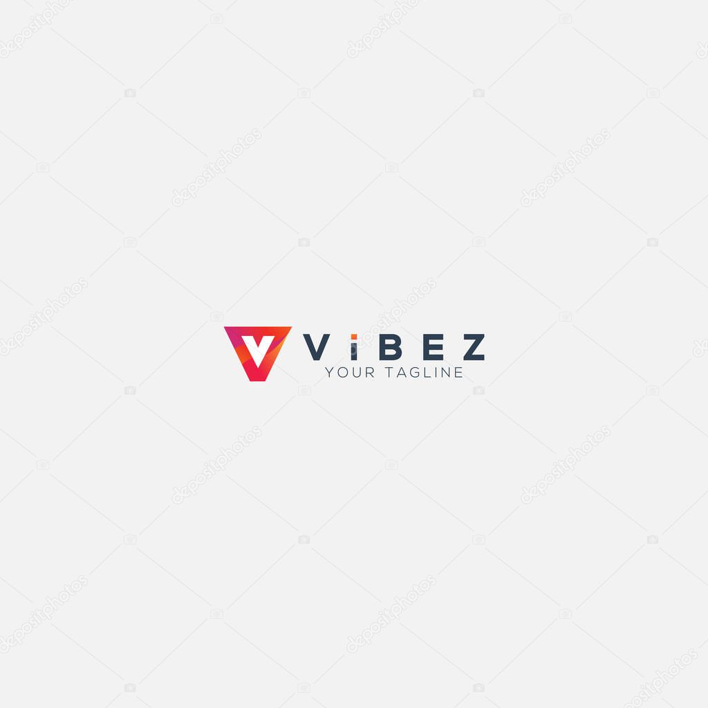 Vibez logo with simple letter V for the logo