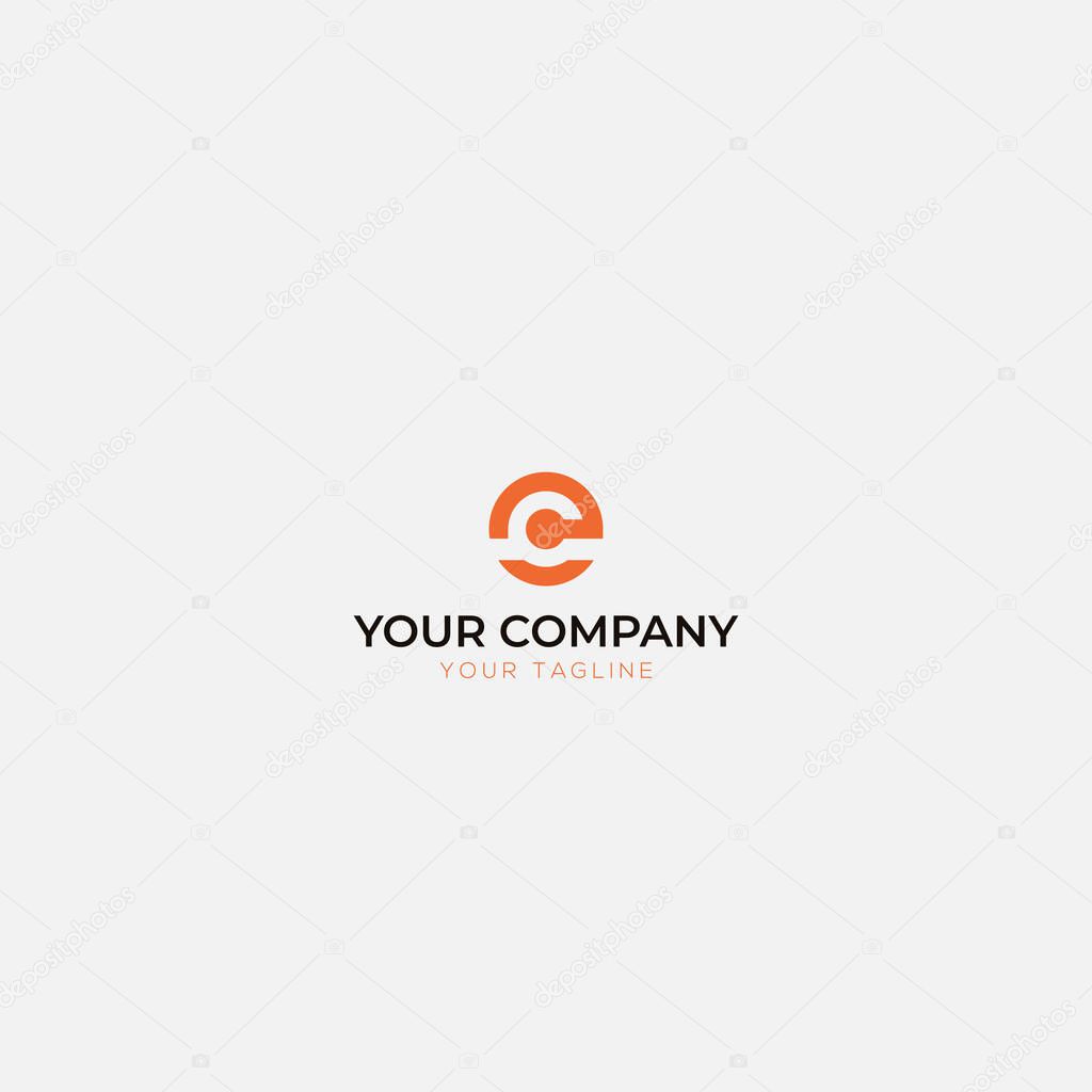 C letter and E letter logo