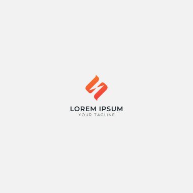 soyut basit harf N S logosu