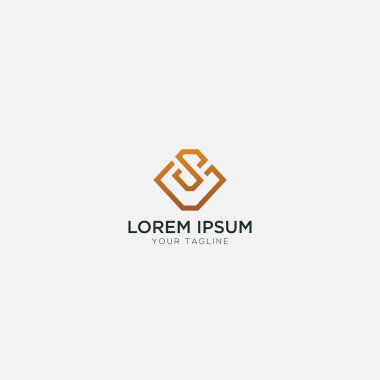 S V harfi logosu basit monogram