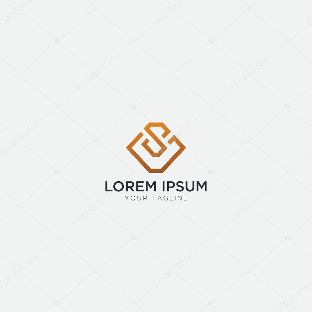 S V letter logo simple monogram