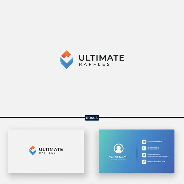 Ultimat Logotyp Abstrakt Bokstav Bokstav Logotyp — Stock vektor