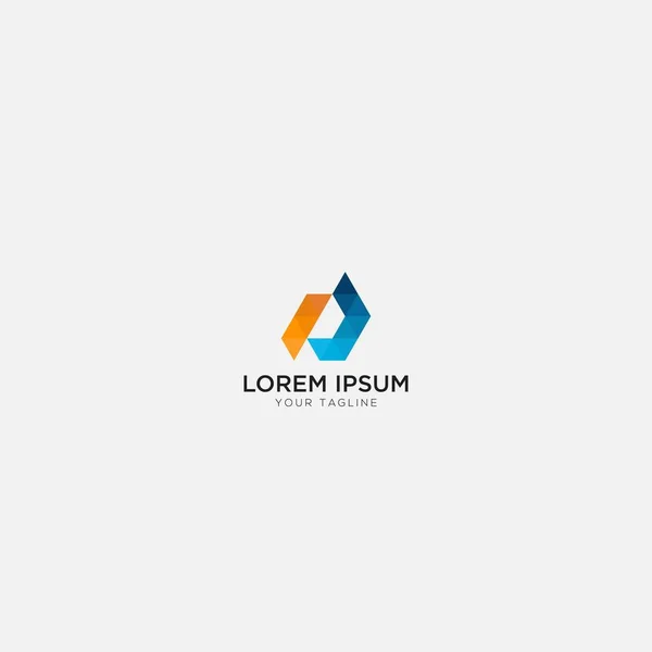 Résumé Lettre Logo Moderne — Image vectorielle