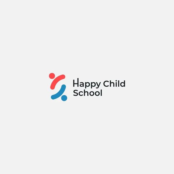 Modern Child Hug Logo Foundation — Stock Vector