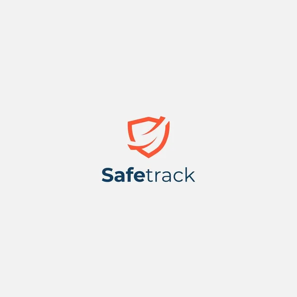 Bezpieczne Projektowanie Logo Toru Nowoczesna Litera — Wektor stockowy