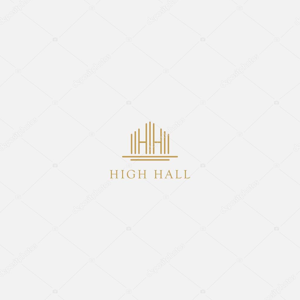 High Home and Hall logo simple line