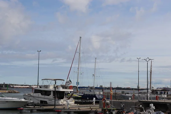 Yachter Och Båtar Hamnen Det Baltiska Havet — Stockfoto